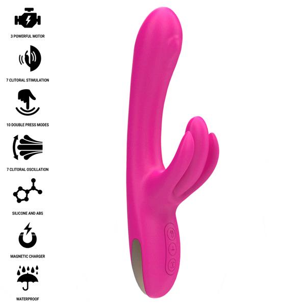 BRITNEY MULTIFUNCTION RABBIT VIBRATOR 23 CM PINK