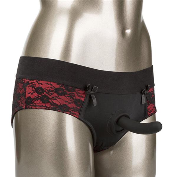 SCANDAL SET OF CROTCHLESS PANTIES WITH DILDO SIZE S/M