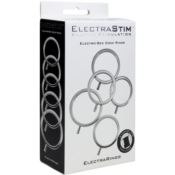 ELECTRARINGS METAL PENIS RINGS PACK OF 5