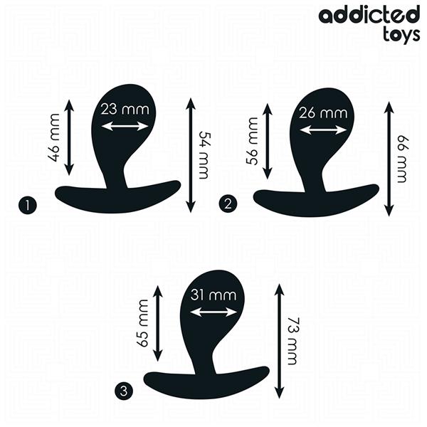 SET OF 3 ANAL PLUG SILICONE MODEL 3