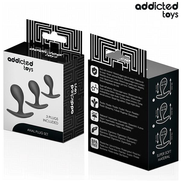 SET OF 3 ANAL PLUG SILICONE MODEL 3
