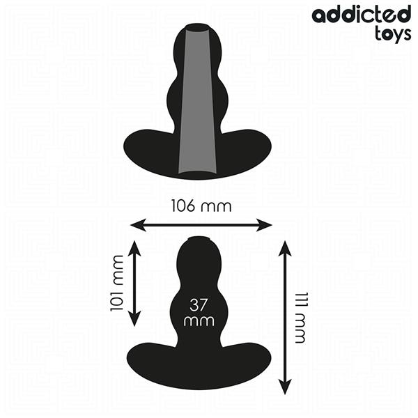 HOLLOW ANAL PLUG SILICONE SIZE L 11.1 CM