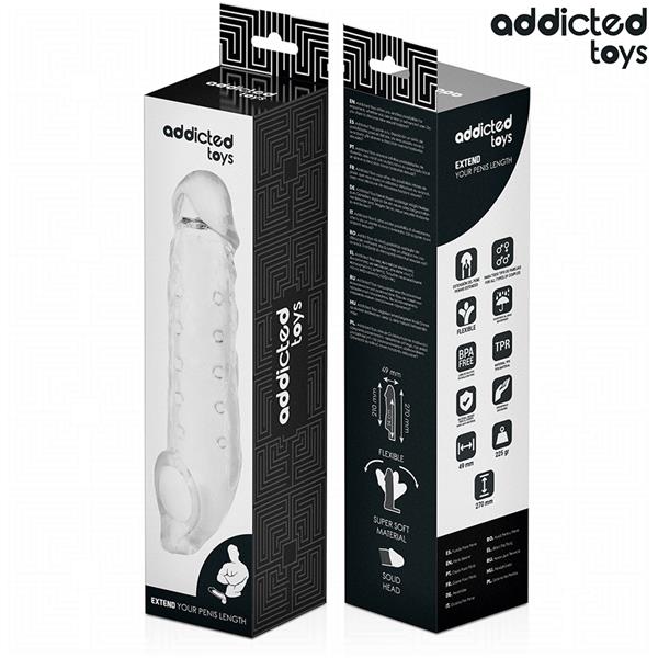 TRANSPARENT PENIS EXTENSON SIZE S 23 CM