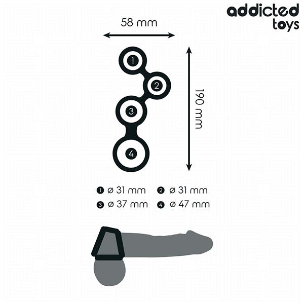 PENIS RING WITH DIVIDERS FOR TESTICLES