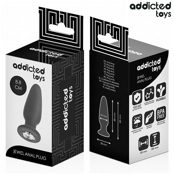 ANAL PLUG S KAMENČIĆEM SILIKON VELIČINA S 8.8 CM