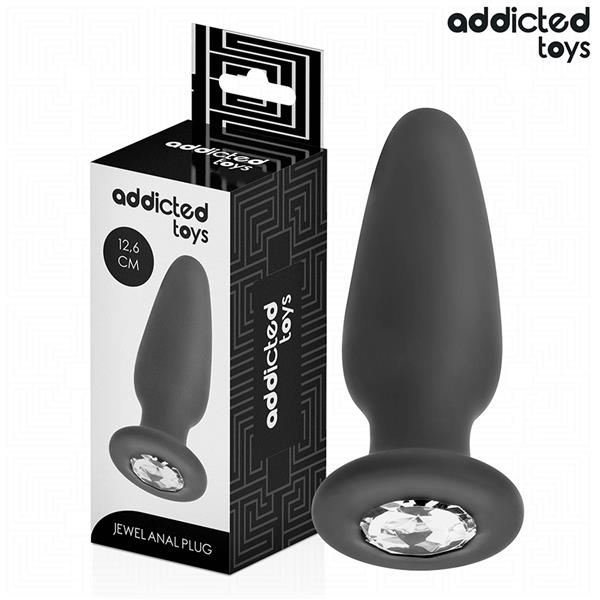 ANAL PLUG WITH JEWEL SILICONE SIZE L 12.6 CM