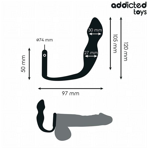 ANALNI VTIČ S PRSTANOM SILIKONSKI MODEL 2