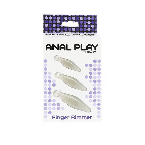 ANAL PLAY 3-PIECE TRANSPARENT FINGER RIMMER