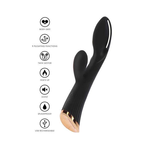 IVY CASSIA XTRA INTENSE VIBRATOR CLITORIS STIMULATOR BLACK