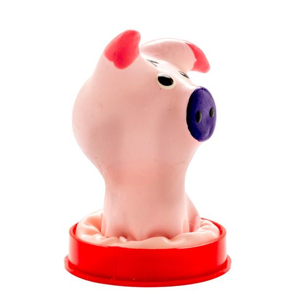 HANDPAINTED NOVELTY CONDOMS PIG HEAD