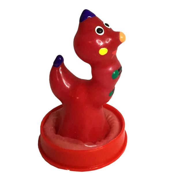 HANDPAINTED NOVELTY CONDOMS WORM