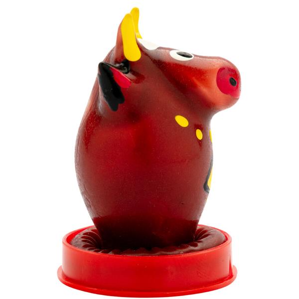 HANDPAINTED NOVELTY CONDOMS BULL MODEL 1