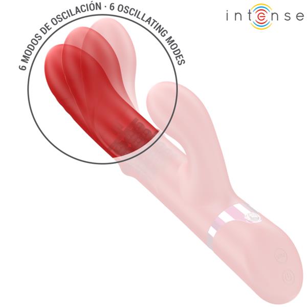 LELE MULTIFUNKCIONALNI VIBRATOR Z VRTENJEM & OSILACIJAMI & STIMULACIJO RDEČA