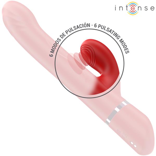 LELE MULTIFUNKCIONALNI VIBRATOR Z VRTENJEM & OSILACIJAMI & STIMULACIJO RDEČA