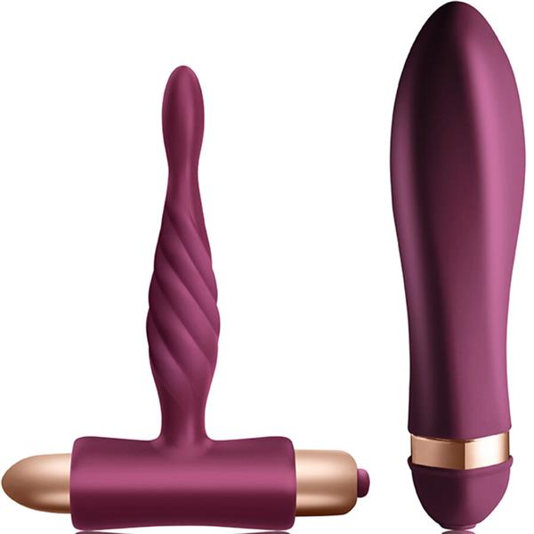 DARE KIT TWISTED VIBRATOR + ANAL PLUG BEGINNER