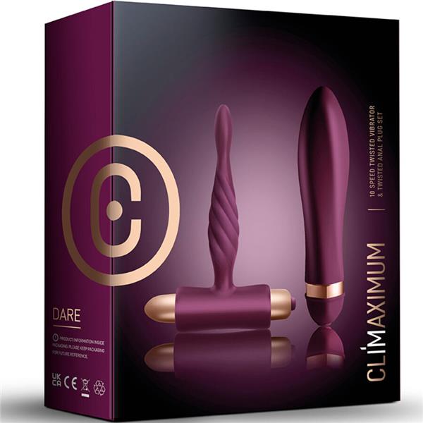 DARE KIT TWISTED VIBRATOR + ANAL PLUG BEGINNER