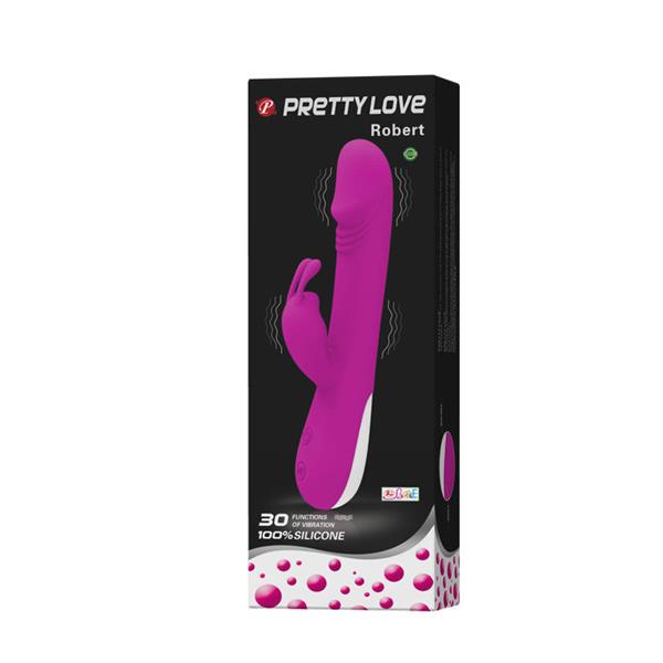 FLIRTATION ROBERT VIBRATOR WITH CLITORIS STIMULATOR