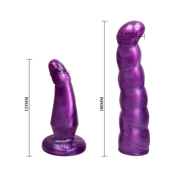 LILA ŽENSKA ANALNA IN VAGINALNA HARNES GPOINT 17 CM