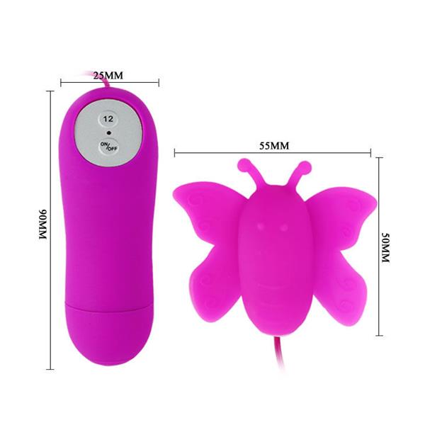 LOVE EGGS BUTTERFLY CLITORIS STIMULATOR 12 SPEEDS LILAC REMOTE CONTROL