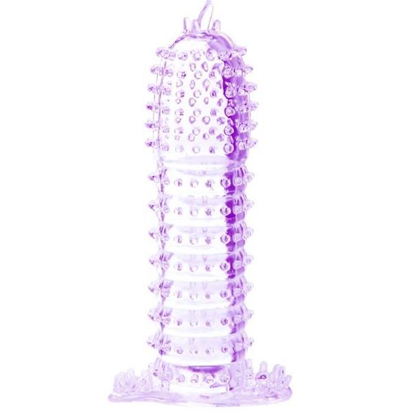 PENIS SHEATH WITH STIMULATING POINTS PURPLE 14 CM