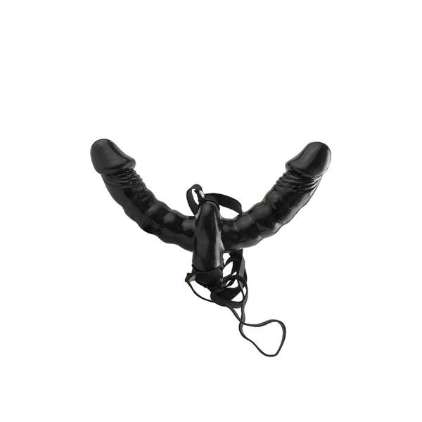 VIBRATING DOUBLE DELIGHT STRAP-ON.