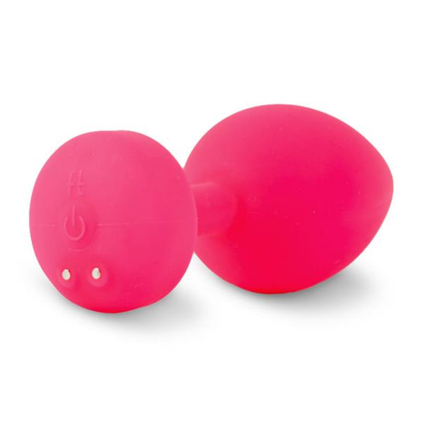 FUNTOYS GPLUG ANAL RECHARGEABLE VIBRATOR SMALL NEON PINK 3CM