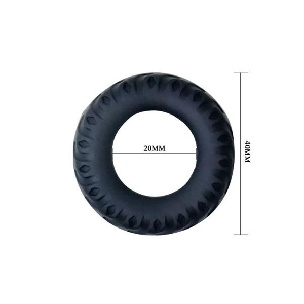 TITAN COCKRING BLACK GREEN 2 CM