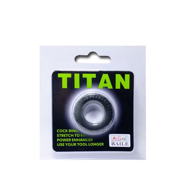 TITAN COCKRING BLACK GREEN 2 CM
