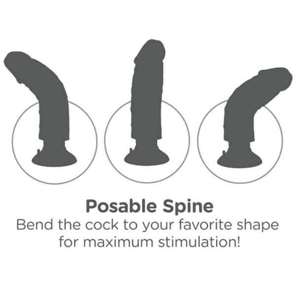 VIBRATING COCK BROWN 15.24 CM