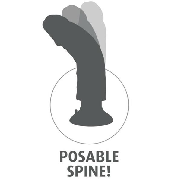 VIBRATING COCK BROWN 15.24 CM
