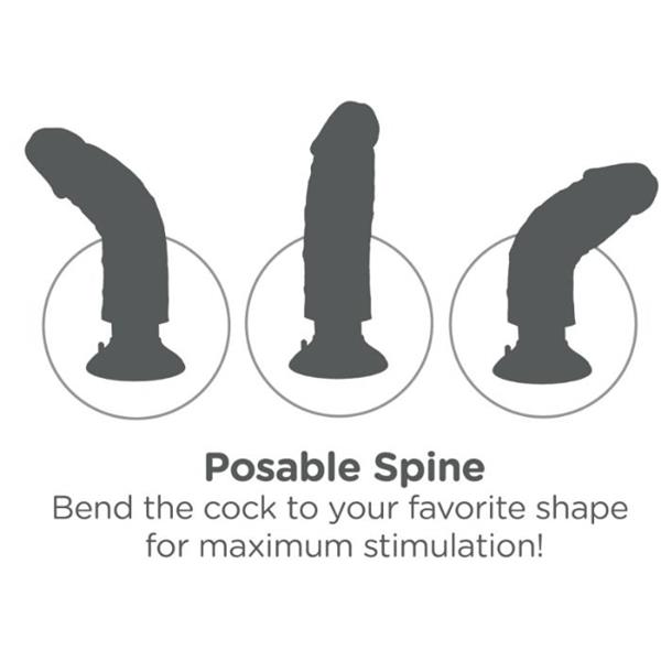 20.32 CM VIBRATING COCK FLESH