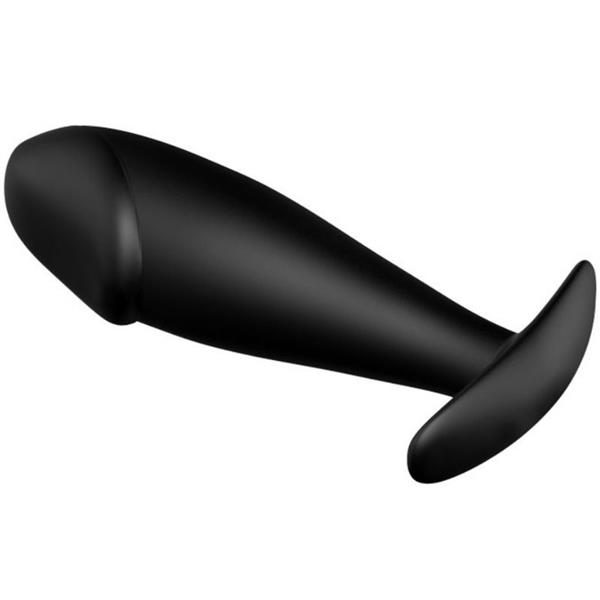 ANALNI PLUG SILIKONSKA OBLIKA PENISA ČRNA