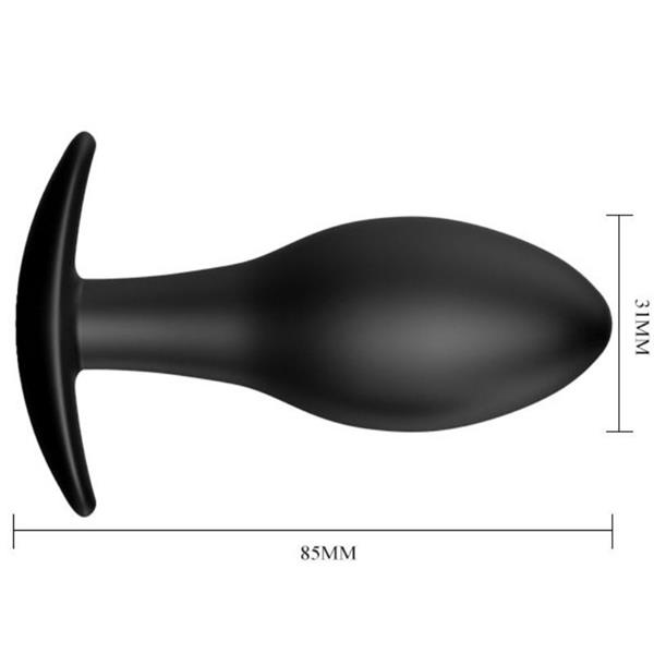 ANAL PLUG SILICONE ANCHOR 8.5 CM BLACK