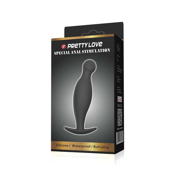 SILICONE ANAL PLUG 11.7 CM BLACK