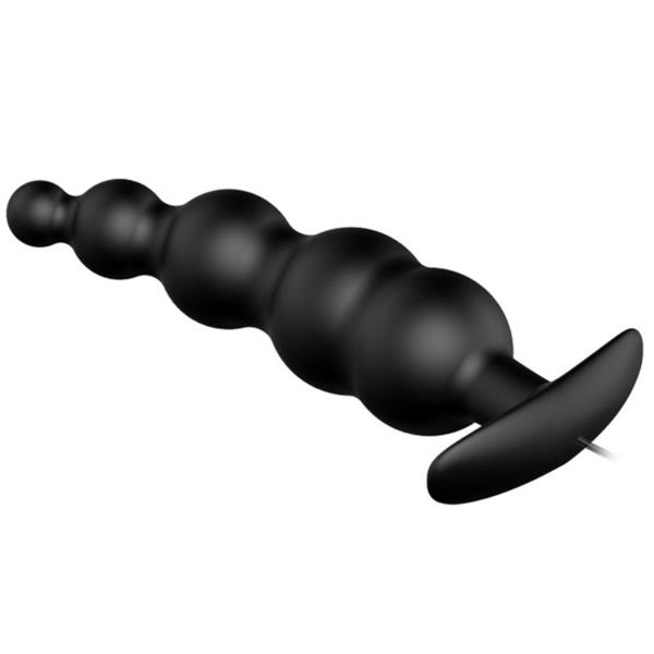 ANAL PLUG SILICONE EXTRA STIMULATION AND 12 VIBRATION MODES BLACK REMOTE CONTROL