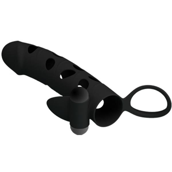 SILICONE COVER WITH VIBRATION 15.2 CM