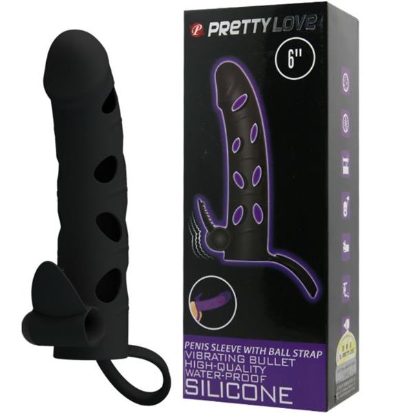SILICONE COVER WITH VIBRATION 15.2 CM