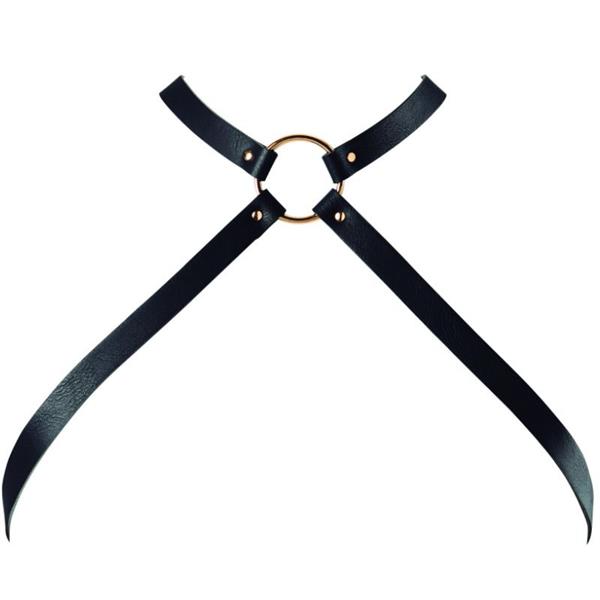 INDISCRETS MAZE CROSSED CHEST HARNESS BLACK