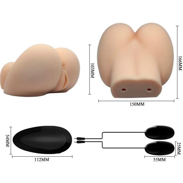 REALISTIČNA VAGINA IN ANUS Z VIBRACIJO POZICIJA 6