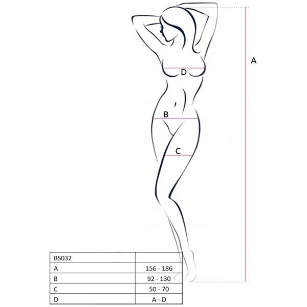 ŽENSKA BS032 BODYSTOCKING ČRNA ENA VELIKOST