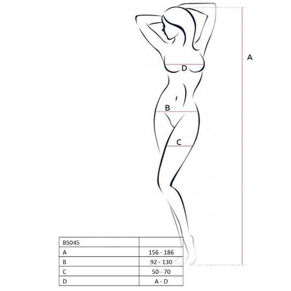 WOMAN BS045 BODYSTOCKING BLACK ONE SIZE