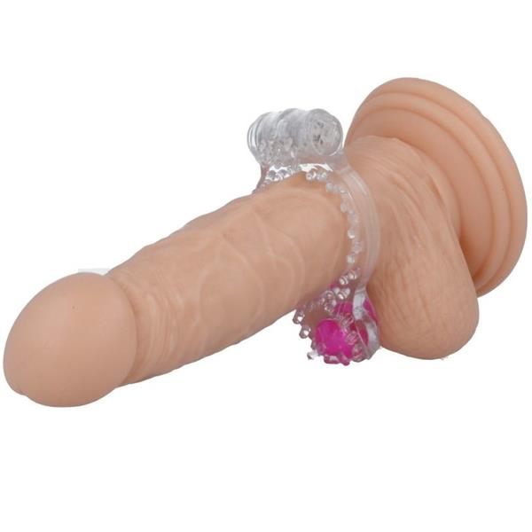 RING VIBRATING DOUBLE PLEASURE TRANSPARENT