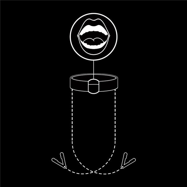 GAG RING WITH NIPPLE CLAMPS