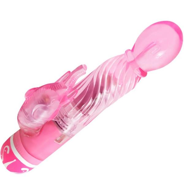 MULTISPEED VIBRATOR WITH PINK STIMULATOR