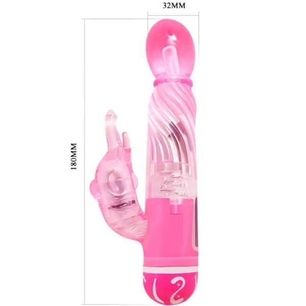 MULTISPEED VIBRATOR WITH PINK STIMULATOR