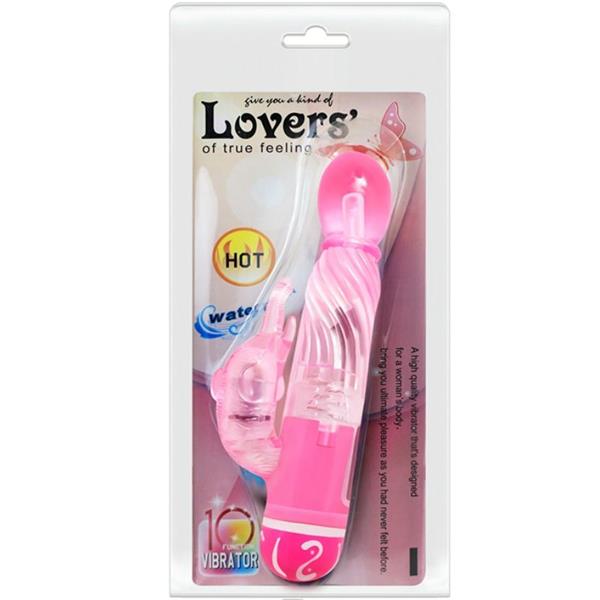 MULTISPEED VIBRATOR WITH PINK STIMULATOR