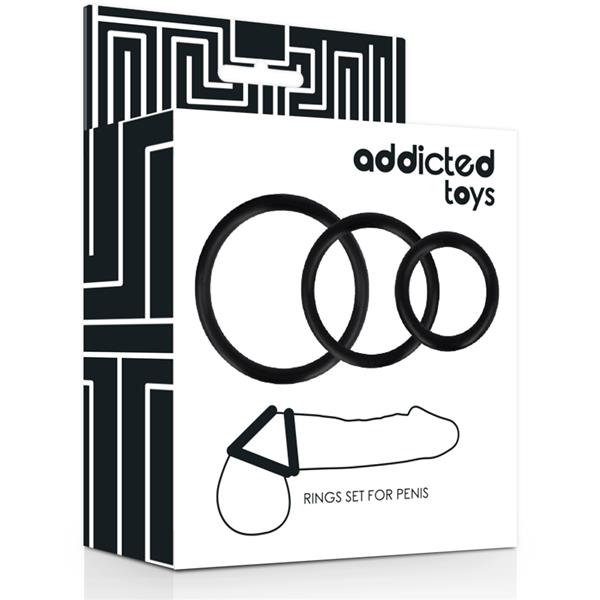 RINGS SET FOR PENIS BLACK