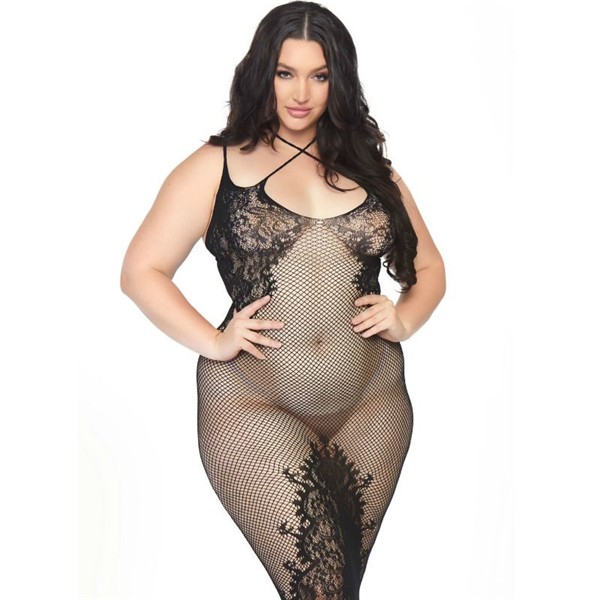 DUAL STRAP HALTER DRESS 1X-2X