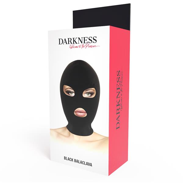 BDSM SUBMISSION MASK MOUTH AND EYES BLACK