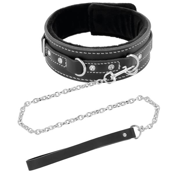 HIGH QUALITY LEATHER NECKLACE WITH LEASH